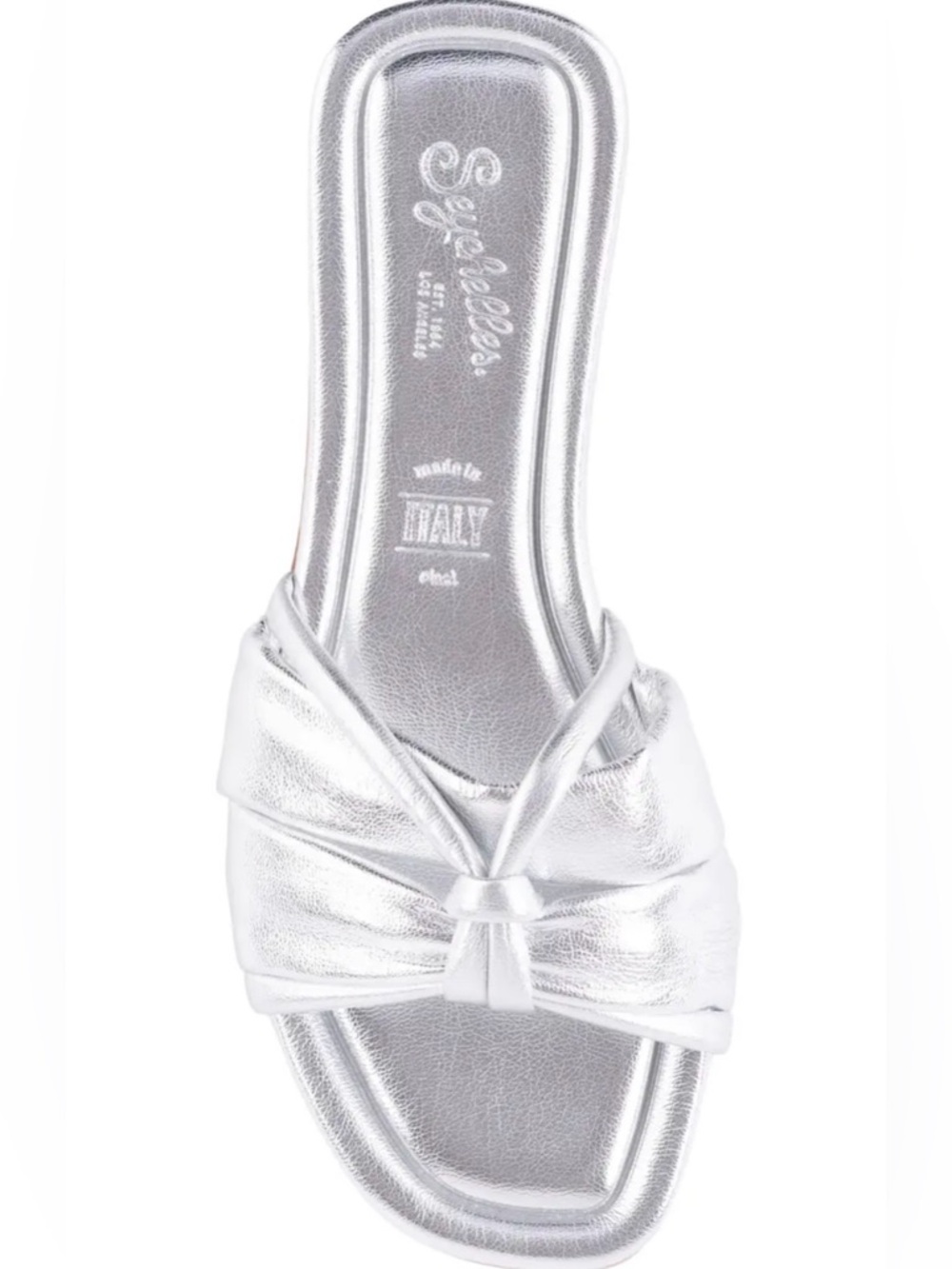 Seychelles Metallic Silver Knotted Slide
